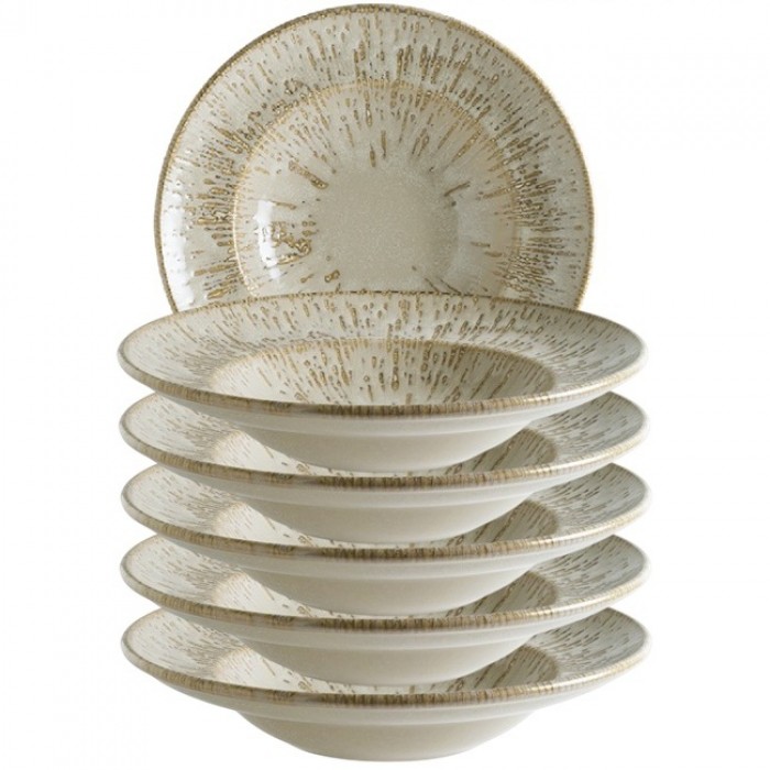 Farfurie adanca portelan BONNA SNELL SAND, D24cm, 400ml, bej (S-SAN SNL GRM 24CK)