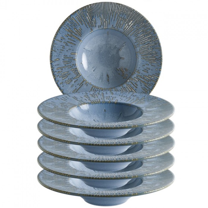 Farfurie paste BONNA SNELL SKY, D28cm, 400ml, portelan, albastra (S-SKY SNL BNC 28CK)