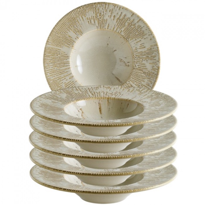 Farfurie paste BONNA SNELL SAND, D28cm, 400ml, portelan, bej (S-SAN SNL BNC 28CK)