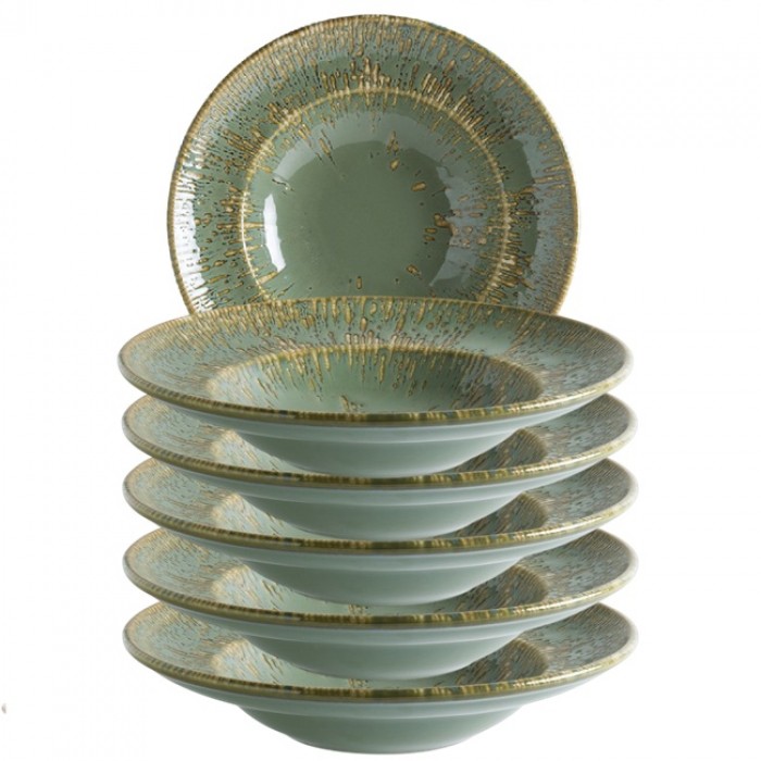 Farfurie adanca paste BONNA SNELL SAGE, portelan, D27cm, 450ml, verde (S-SAG SNL GRM 27CK)