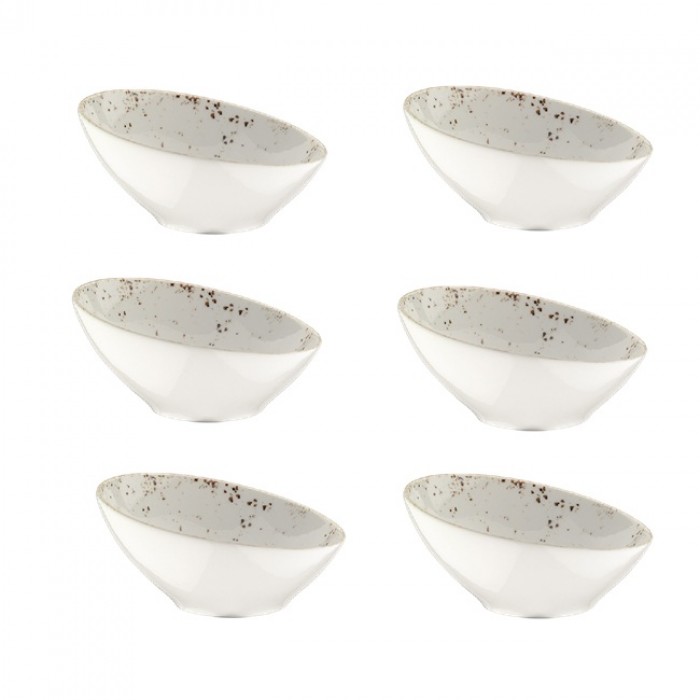 Bol inclinat din portelan BONNA GRAIN 8cm 60ml (GRA VNT 8KS)