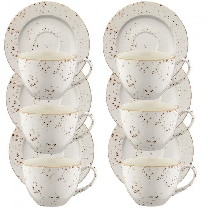 Ceasca si farfurioara din portelan BONNA GRAIN 230ml (GRA RIT 01CFT)