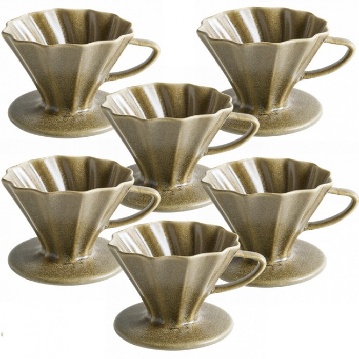 Suport filtru cafea BONNA RAW TERRA, DRIPPER, portelan, D11xh9cm, maro (TRA RAW 01DP)