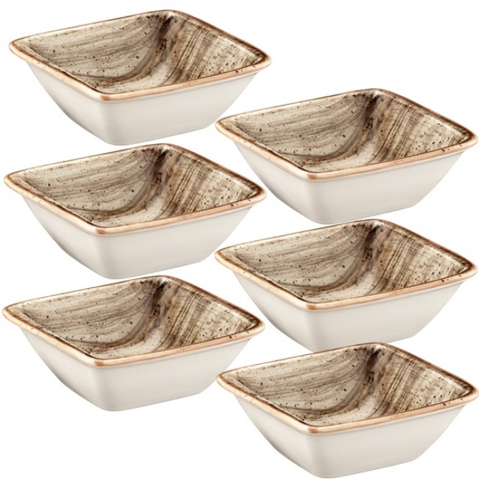 Bol patrat din portelan BONNA TERRAIN 19x17cm (APS MOV 23CK)