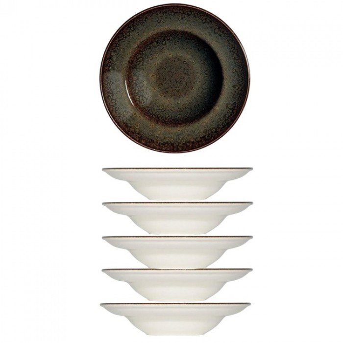 Farfurie GOURMET din portelan BONNA ORE TIERRA adanca 30cm (OTI GRM 30CK)