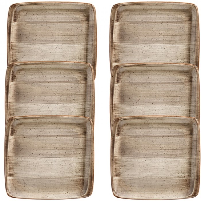 Farfurie patrata din portelan BONNA TERRAIN 27x25cm (ATR MOV 34KR)