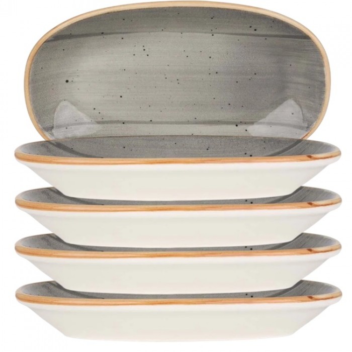 Farfurie ovala din portelan BONNA SPACE 19x11cm (ASC GRM 19OKY)