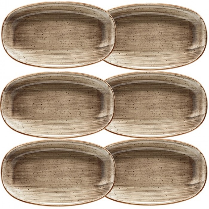 Farfurie ovala din portelan BONNA TERRAIN 19x11cm (ATR GRM 19OKY)