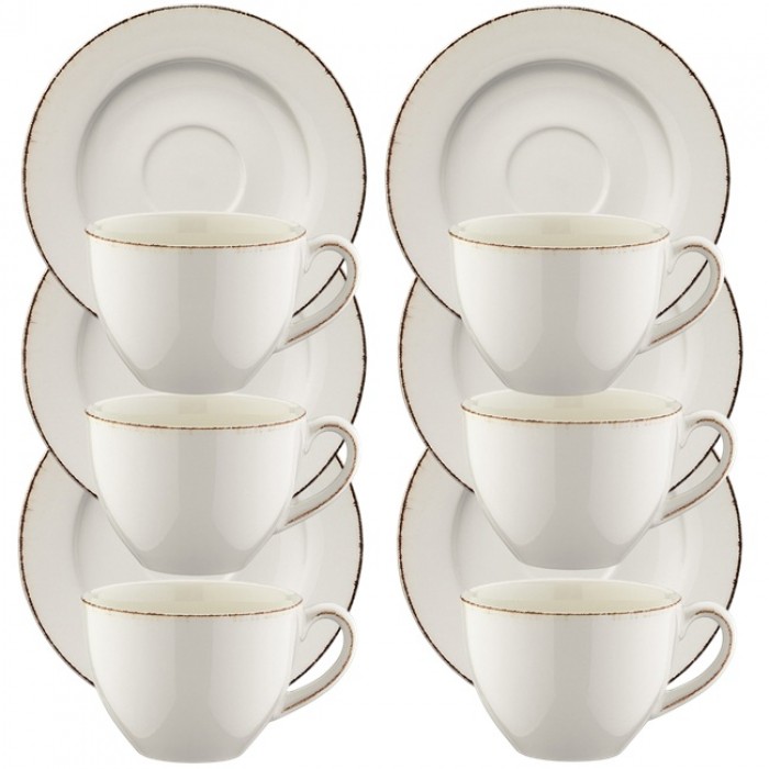 Ceasca si farfurioara BONNA RETRO portelan 230ml (E100 RIT 01CFT)