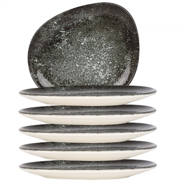 Farfurie portelan BONNA COSMOS BLACK 33cm (COSBL VAO 33DZ)