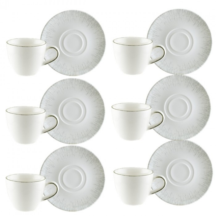 Ceasca cu farfurioara cafea BONNA IRIS 80ml (IRS GRM 02KT/E103 RIT 02KF)