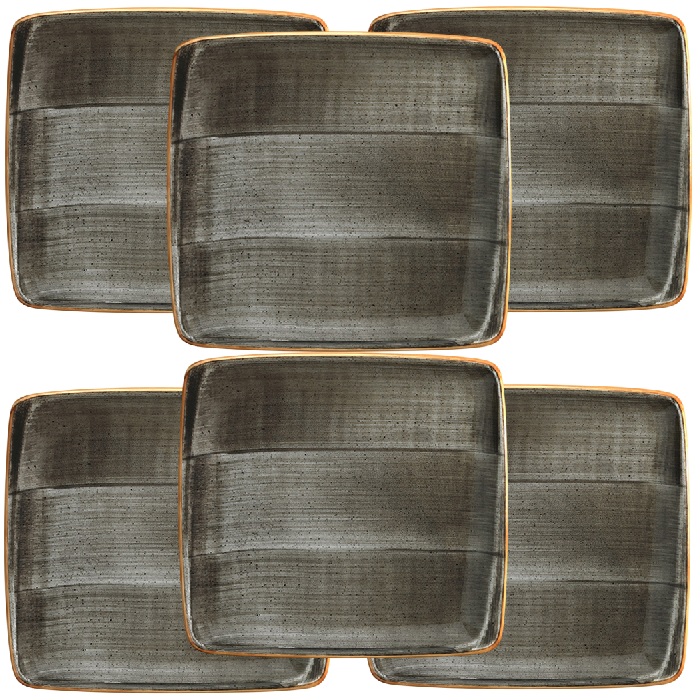Farfurie patrata BONNA SPACE din portelan 27x25cm (ASC MOV 34KR)