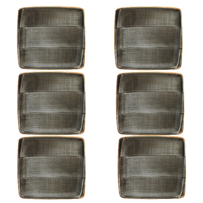 Farfurie patrata din portelan BONNA SPACE 22x20cm (ASC MOV 28KR)