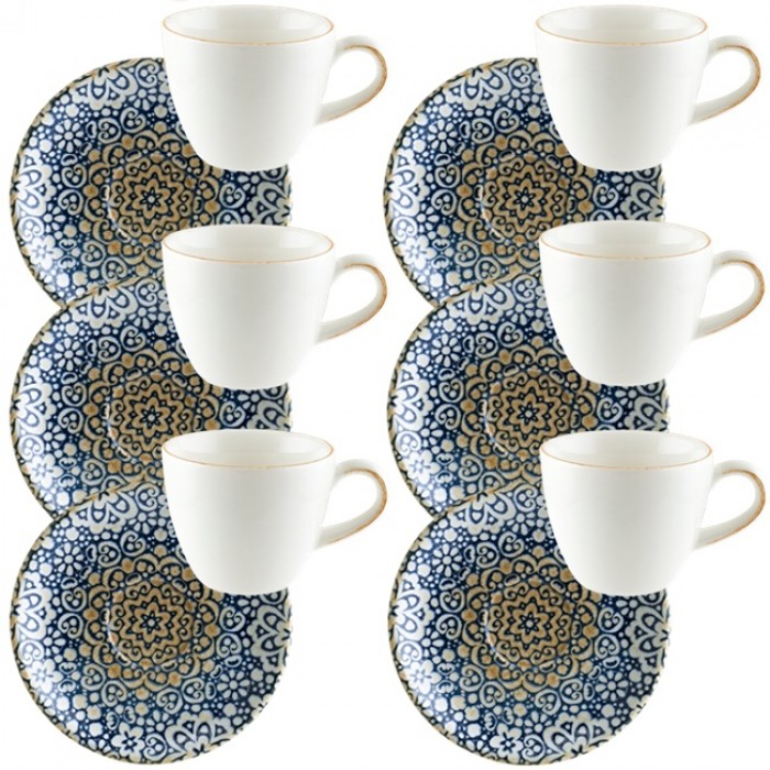 Ceasca cafea 80ml cu farfurioara 12cm BONNA ALHAMBRA (E105RIT02KF + ALHGRM02KT)
