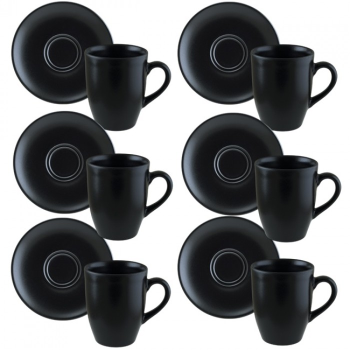 Cana cu farfurioara BONNA NOTTE 330ml 16cm din portelan (NOT MUG 03 KKN + NOT GRM 04 CT)