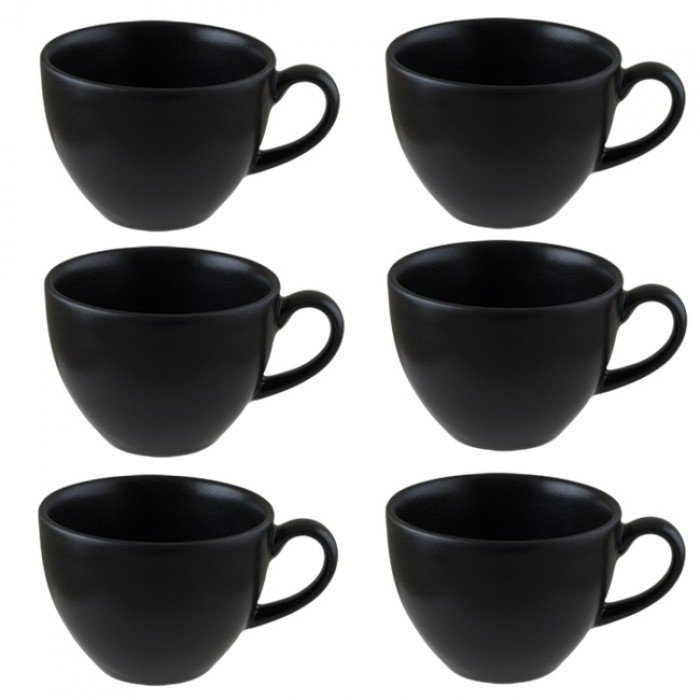 Ceasca cafea BONNA NOTTE, 230ml, portelan, neagra (NOT RIT 01CF)