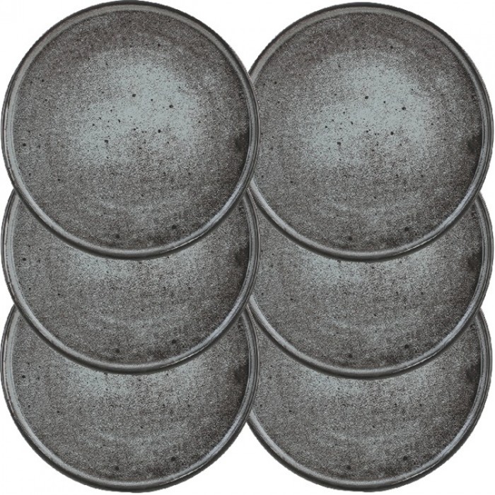 Farfurie intinsa ceramica cu margine CULINARO HOME, D21cm, gri