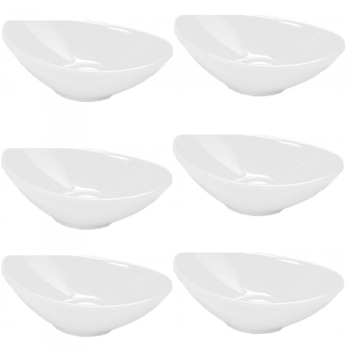 Bol oblic melamina RAKI, 10x6xh3cm, alb