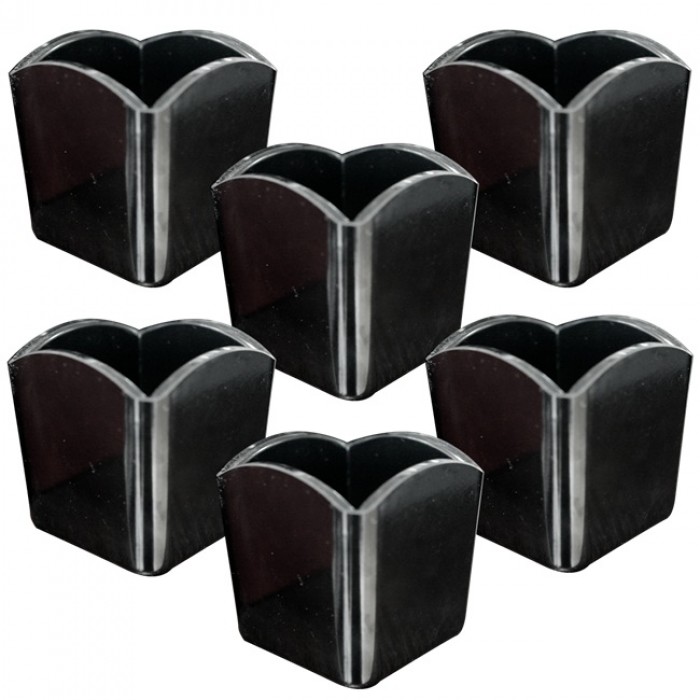 Suport patrat melamina pliculete zahar, RAKI, 6,5x6,5xh6,5cm, negru