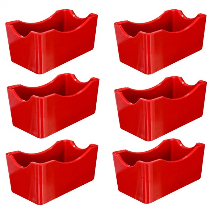 Suport dreptunghiular melamina pliculete zahar, RAKI, 12x6,5xh5cm, rosu