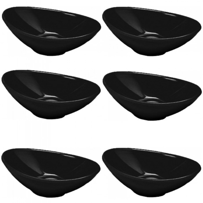 Bol oblic melamina RAKI, 10x6xh3cm, negru