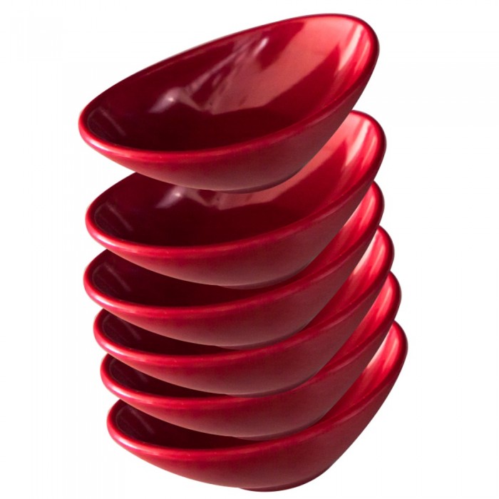 Bol oblic melamina RAKI, 10x6xh3cm, rosu