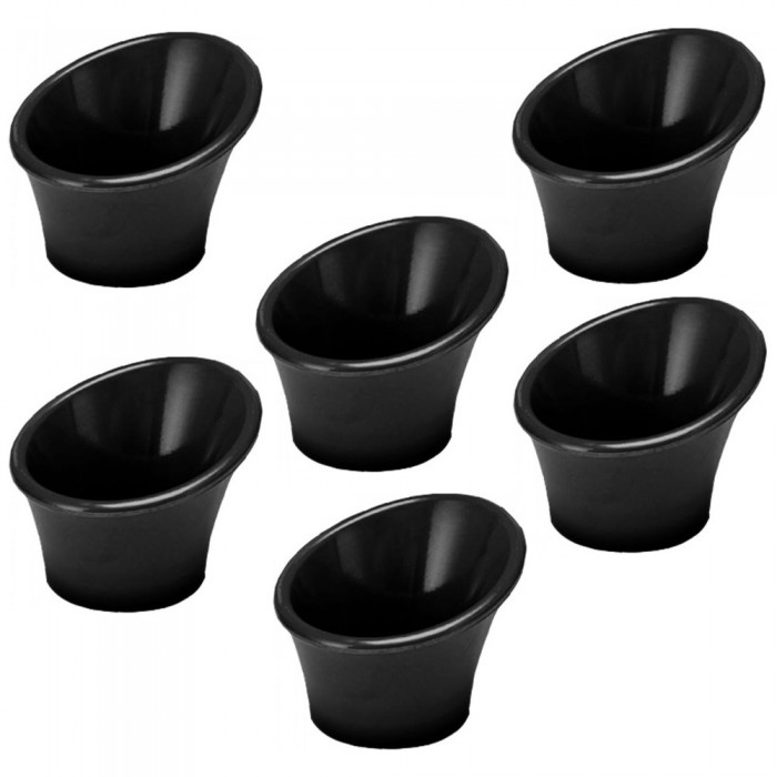 Bol oblic melamina RAKI, D7,5xh6cm, negru