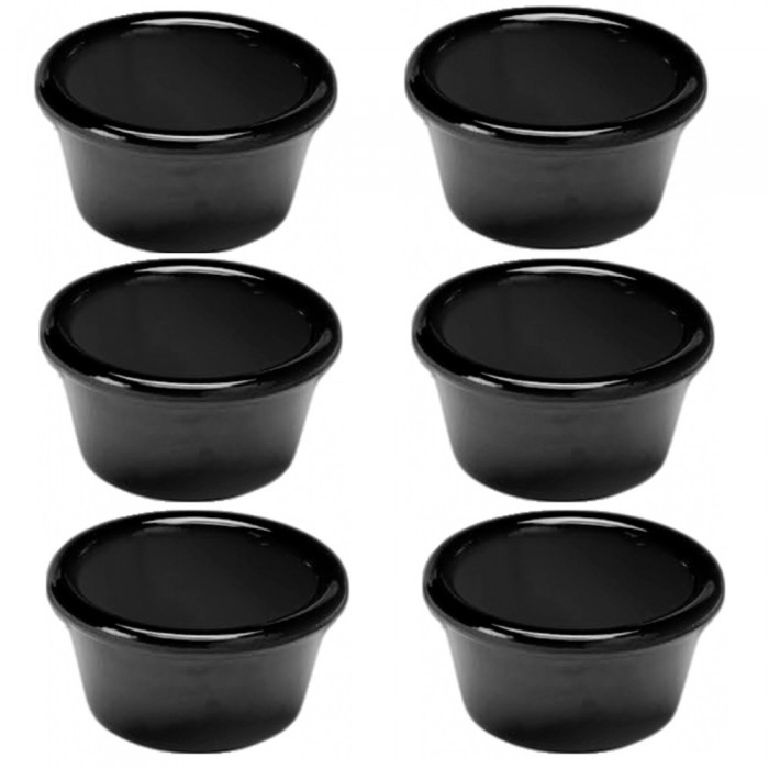 Bol ramekin melamina RAKI, 7x7xh3,5cm, culoare neagra