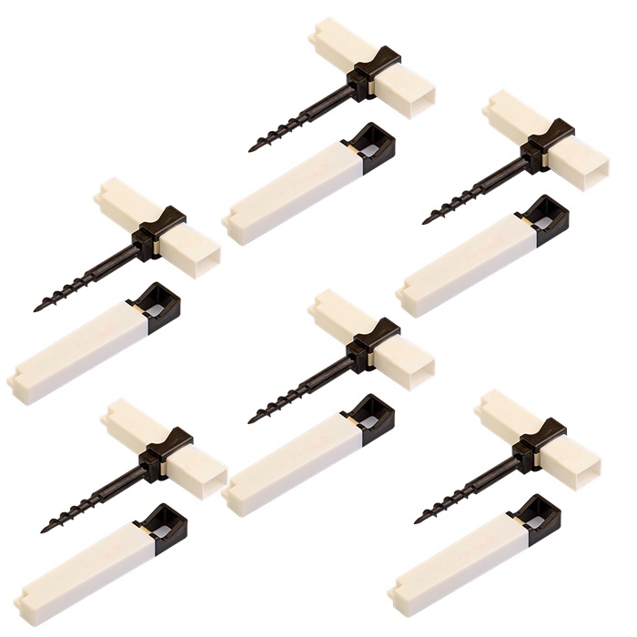Set 6 tirbusoane cu desfacator sticle RAKI, 10,2cm, din plastic