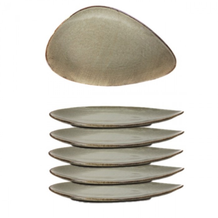 Platou ANTIQUE GREY portelan triunghi 24cm MN0156101