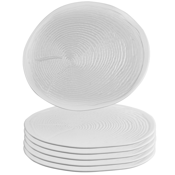 Farfurie intinsa portelan cu striatii CULINARO WILLOW WHITE, 24cm