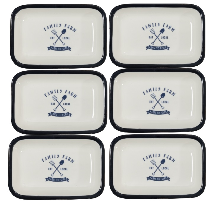 Farfurie dreptunghiulara portelan CULINARO HAPPY FARM, 24,3x16,3xh5cm