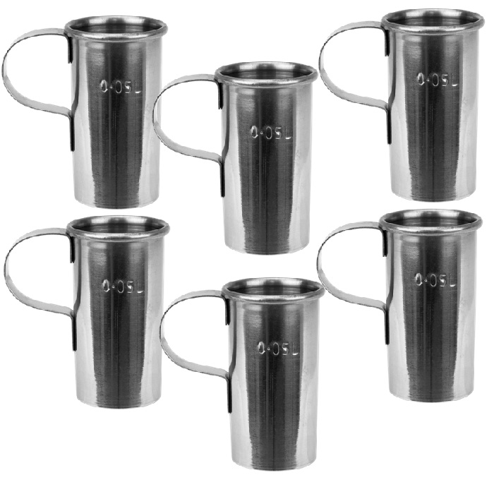 Cana inox de masurat alcool RAKI 200ml cu maner