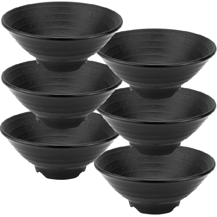 Bol pentru taitei RAKI SHIBUI, D19,5xh8cm, 1l, melamina, negru