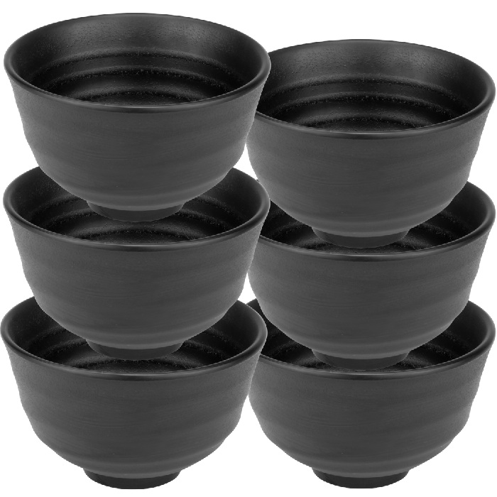 Bol melamina RAKI SHIBUI, D12,5xh7,5cm, negru
