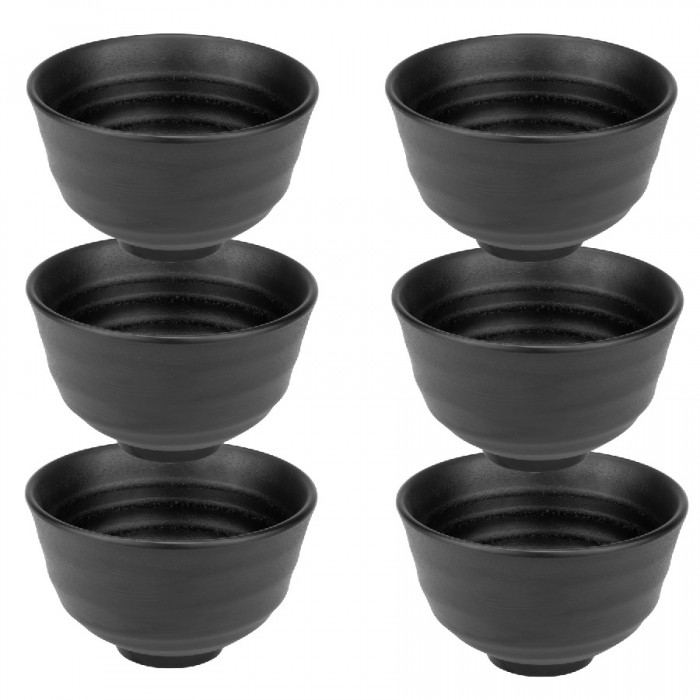 Bol pentru orez/supa RAKI SHIBUI, D10xh4cm, melamina, negru