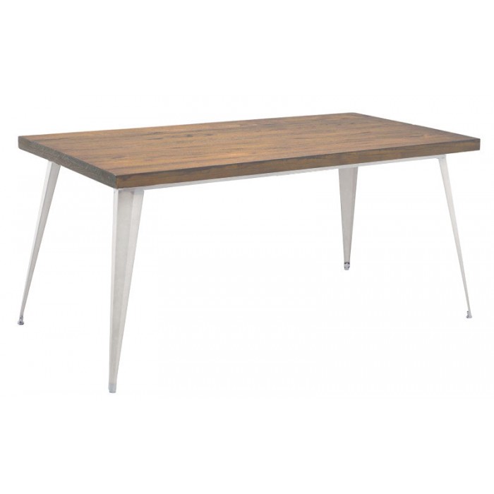 Masa bar dreptunghiulara RAKI RETRO 160x80xh75cm lemn/metal WHITE