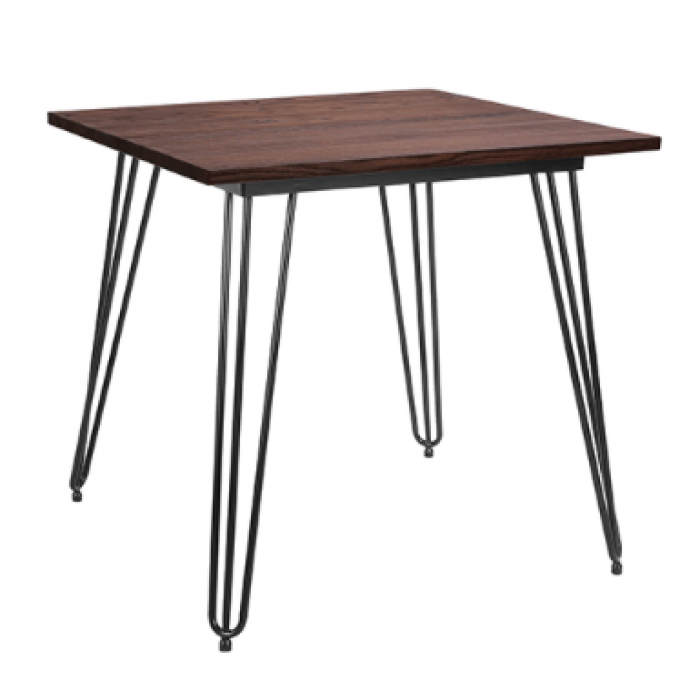 Masa bar/bucatarie patrata RAKI INDUSTRIAL 80x80xh75cm MDF/picioare metalice