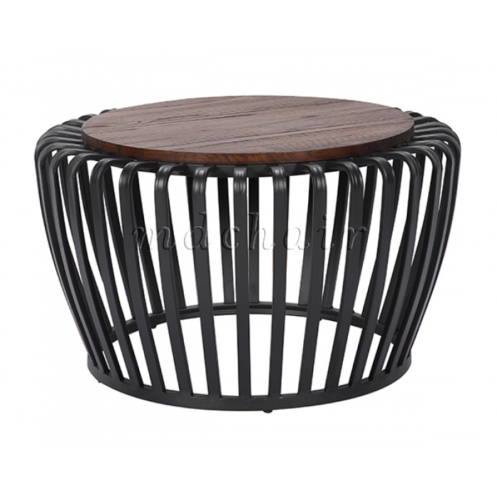 Masa cafea din metal si lemn RAKI 72xh42cm