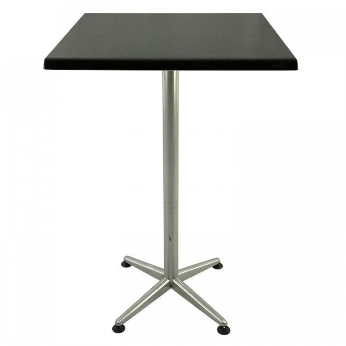 Masa bar inalta patrata 80x80xh107cm Raki New Wenge blat werzalit si picior metalic clasic gri h105