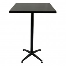 Masa bar inalta patrata 80x80xh107cm Raki New Wenge blat werzalit si picior metalic clasic negru h105