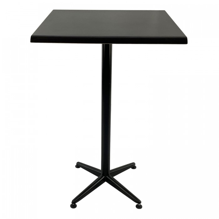 Masa bar inalta patrata 80x80xh107cm Raki New Wenge blat werzalit si picior metalic clasic negru h105