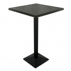 Masa bar inalta patrata 80x80xh112cm Raki New Wenge blat werzalit si picior metalic negru 40x40xh110cm