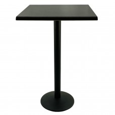 Masa bar inalta patrata 80x80xh112cm Raki New Wenge blat werzalit si picior metalic negru 43xh110cm