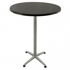 Masa bar rotunda 80xh107cm Raki New Wenge blat werzalit si picior metalic clasic gri h105