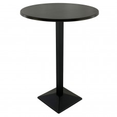 Masa bar rotunda 80xh112cm Raki New Wenge blat werzalit si picior metalic negru 40x40xh110cm