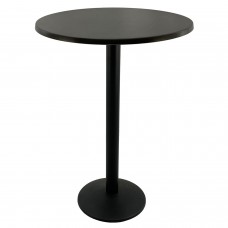 Masa bar rotunda 80xh112cm Raki New Wenge blat werzalit si picior metalic negru 43xh110cm