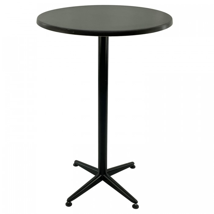 Masa inalta bar 70xh107cm Raki New Wenge blat werzalit si picior metalic clasic negru h105