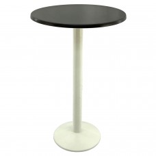 Masa inalta bar 70xh112cm Raki New Wenge blat werzalit si picior metalic alb 43xh110cm