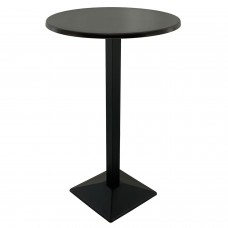 Masa inalta bar 70xh112cm Raki New Wenge blat werzalit si picior metalic negru 40x40xh110cm